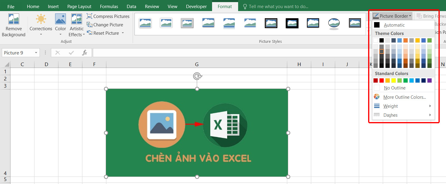 Cách chèn ảnh vào Excel đơn giản dành cho người mới bắt đầu