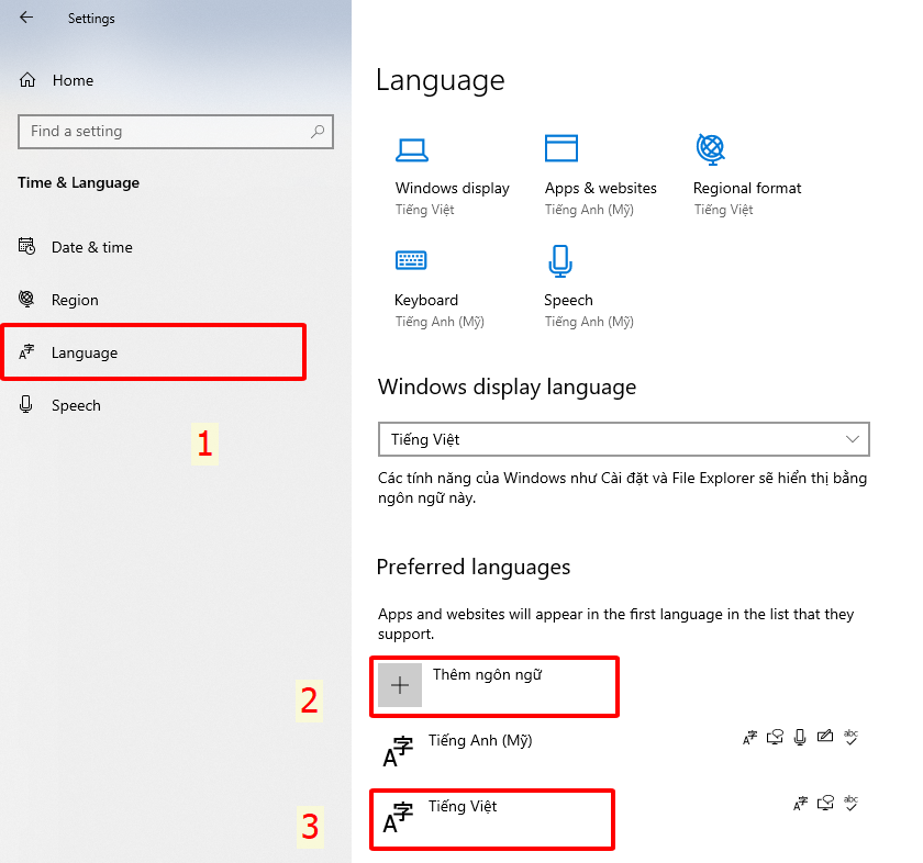 Hướng Dẫn Đổi Ngôn Ngữ Trên Máy Tính Sang Tiếng Việt