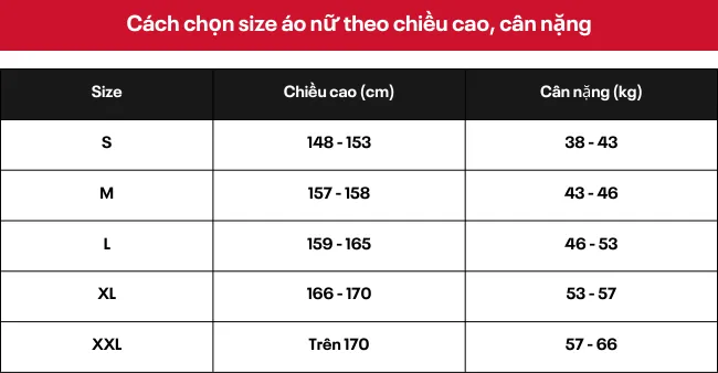 50kg mặc áo size gì? Cách chọn size áo quần cho nữ phù hợp