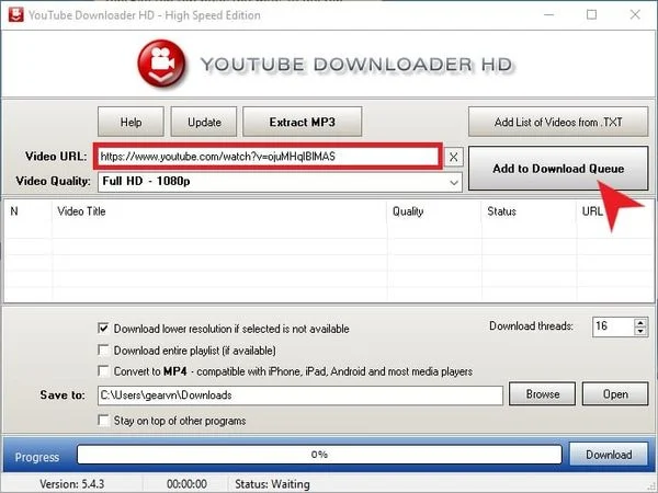 Cách tải video youtube miễn phí với Youtube Downloader HD