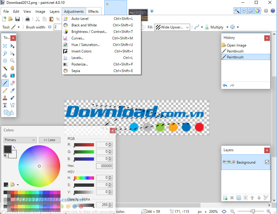 Paint.NET 5.0.13 Phần mềm chỉnh sửa ảnh miễn phí