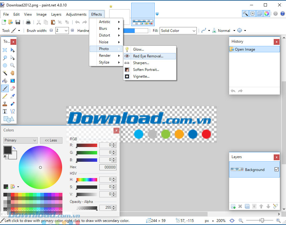 Paint.NET 5.0.13 Phần mềm chỉnh sửa ảnh miễn phí