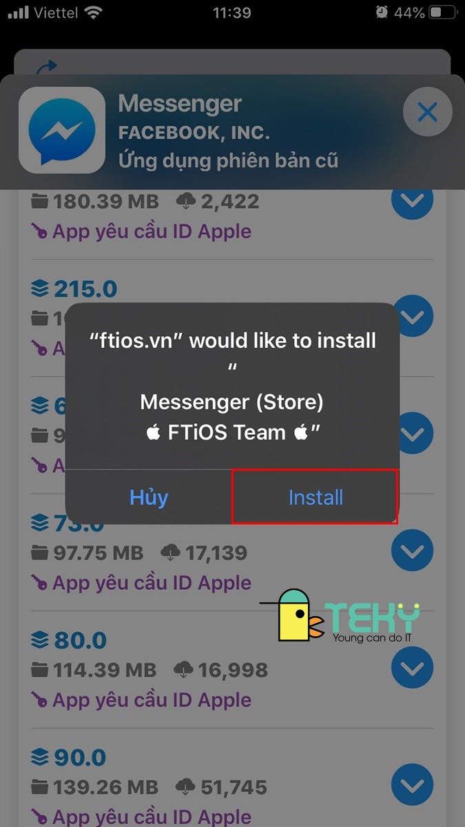 Tải Messenger bản cũ cực đơn giản tại Teky