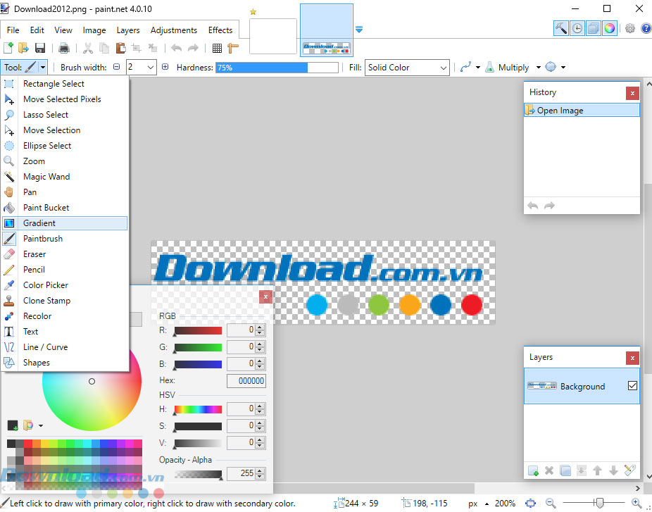 Paint.NET 5.0.13 Phần mềm chỉnh sửa ảnh miễn phí