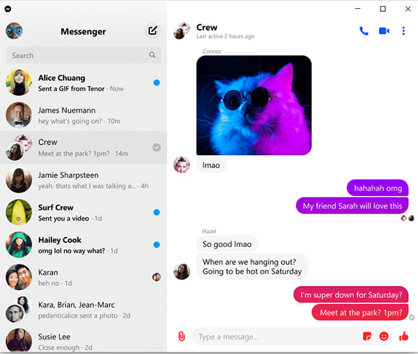 Messenger cho Windows 215.3.0.13.211 Chat Facebook miễn phí trên máy tính