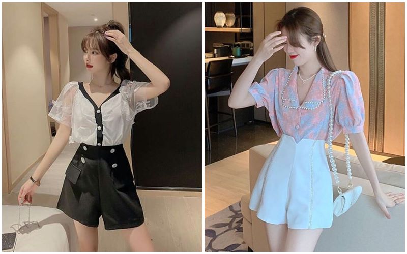 Bí kíp phối áo sơ mi với quần short nữ đơn giản, thanh lịch