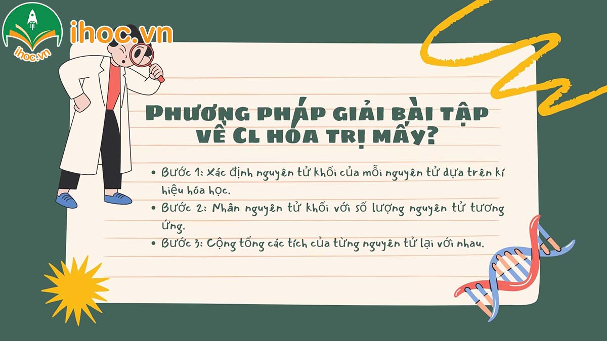 Cl hóa trị mấy? Cách giải bài tập nguyên tử khối của Clo