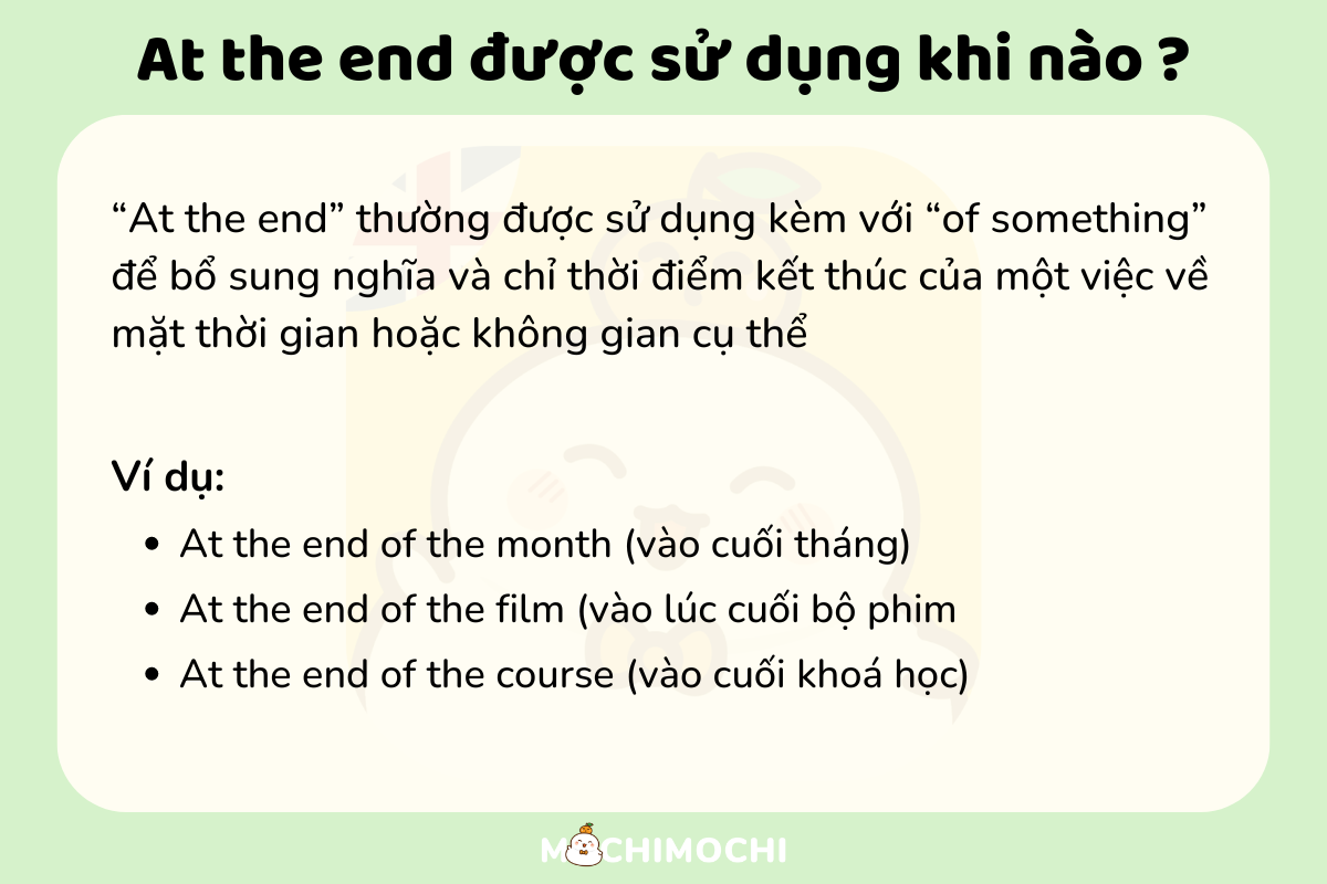 Cách phân biệt in the end và at the end đơn giản và dễ hiểu nhất