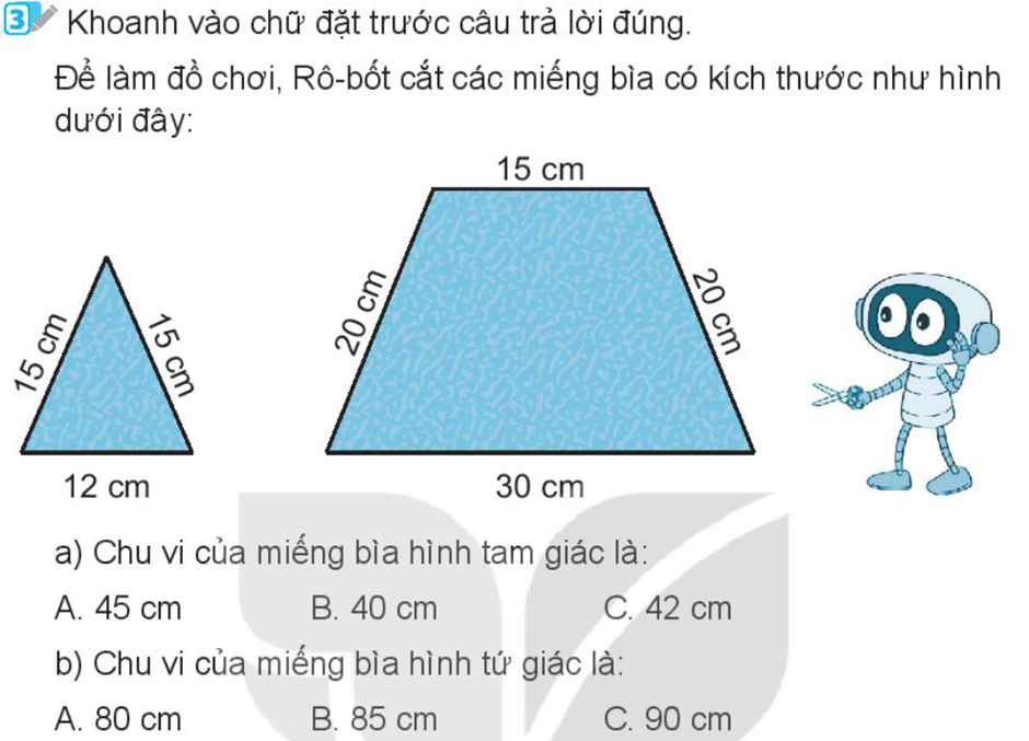 Chu vi hình tam giác, hình tứ giác lớp 3 - Sách Kết nối, Cánh diều, Chân trời