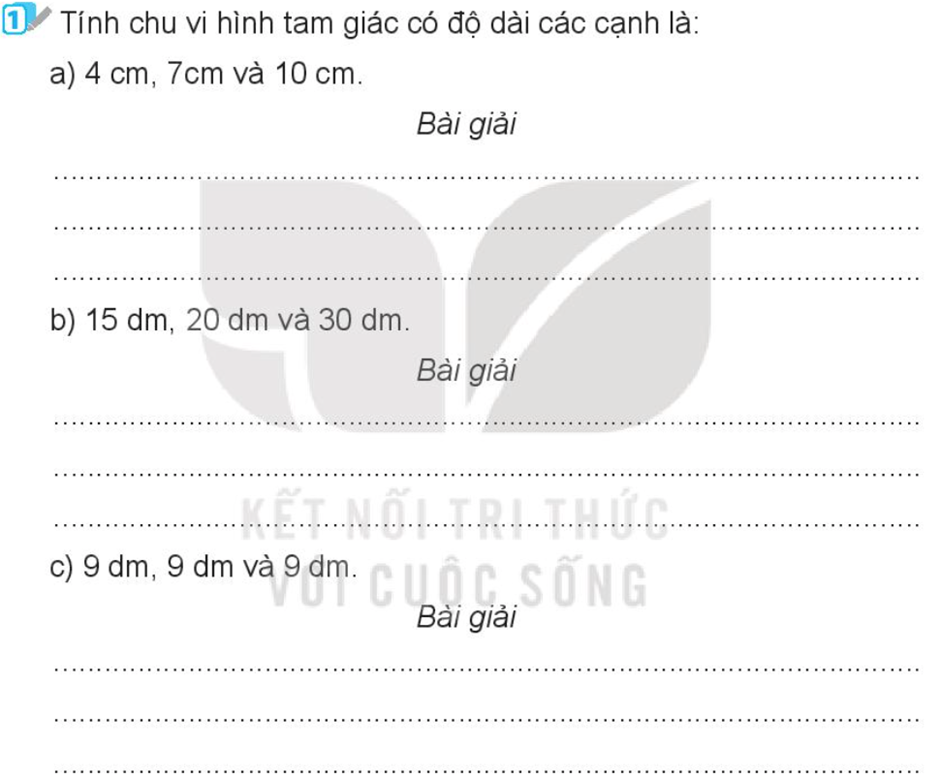 Chu vi hình tam giác, hình tứ giác lớp 3 - Sách Kết nối, Cánh diều, Chân trời