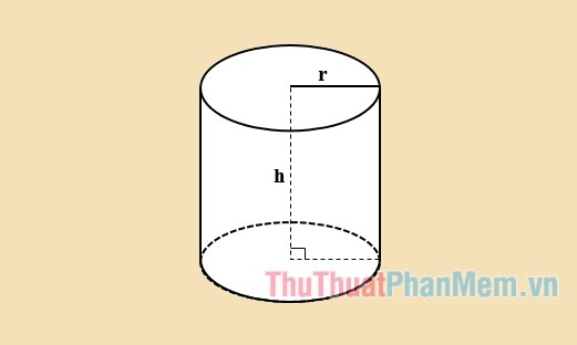 Cách tính diện tích toàn phần của hình trụ