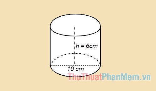 Cách tính diện tích toàn phần của hình trụ