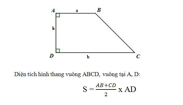 Hình thang vuông: Khái niệm, tính chất, dấu hiệu nhận biết & các công thức tính