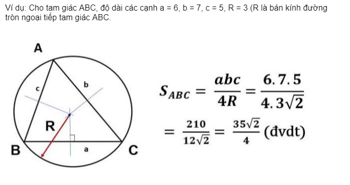 Những cách tính diện tích hình tam giác