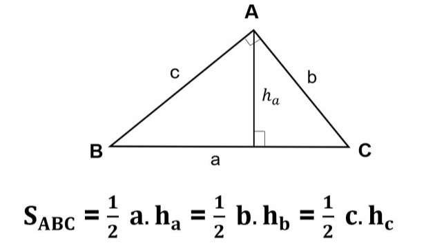 Những cách tính diện tích hình tam giác