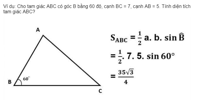 Những cách tính diện tích hình tam giác