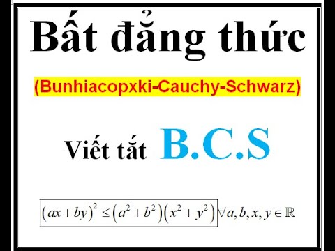 Công Thức Bất Đẳng Thức Bunhiacopxki Và Ứng Dụng