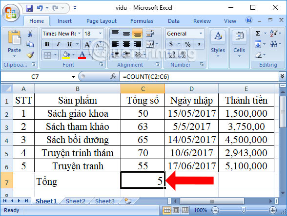 Hàm COUNT trong Excel: Công thức, cách dùng hàm đếm này đơn giản nhất