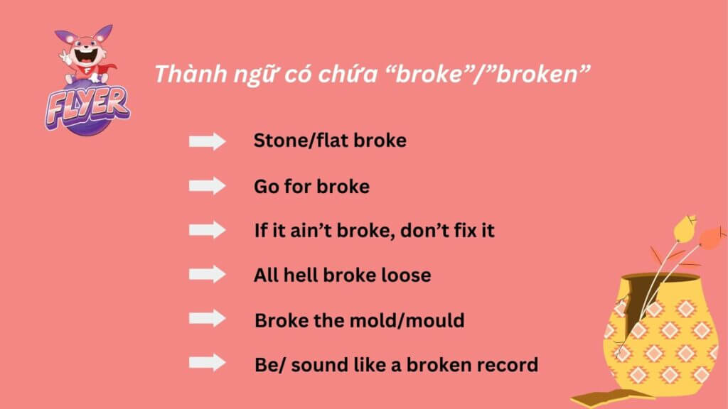 Quá khứ của “break” là gì? Cụ thể các cách chia động từ “break” ở dạng quá khứ 