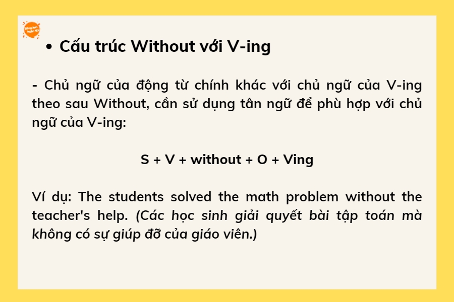 Vững cấu trúc Without qua định nghĩa và cách dùng chi tiết