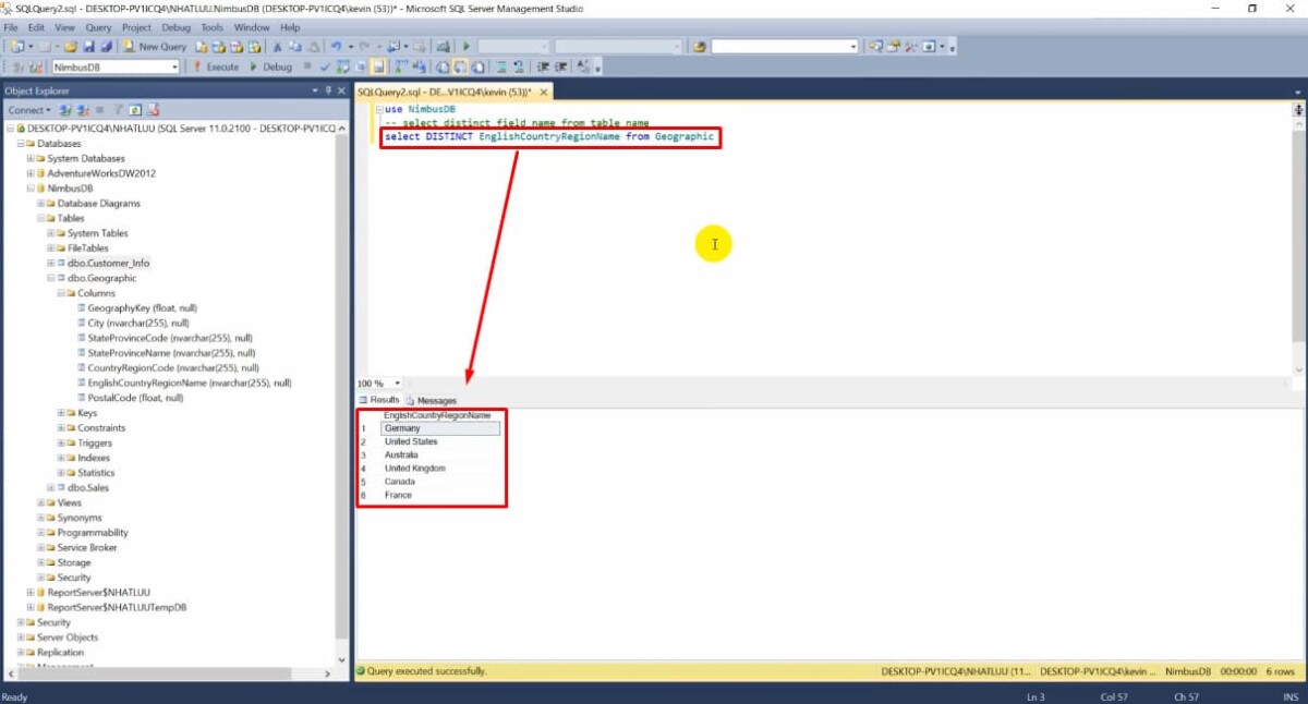 Cách dùng từ khóa DISTINCT trong SQL để truy vấn các giá trị duy nhất