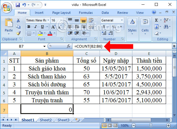 Hàm COUNT trong Excel: Công thức, cách dùng hàm đếm này đơn giản nhất