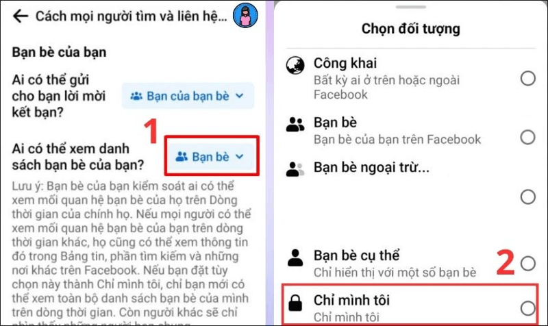 Cách ẩn bạn bè trên Facebook trên điện thoại, máy tính nhanh, đơn giản