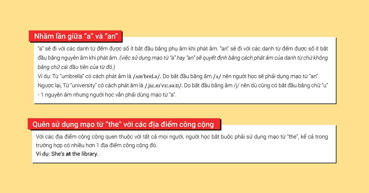 Cách sử dụng mạo từ A, An, The dễ nhớ và bài tập áp dụng