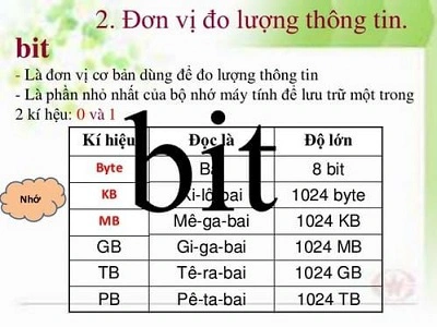 Các đơn vị đo lường thông tin cơ bản là gì?