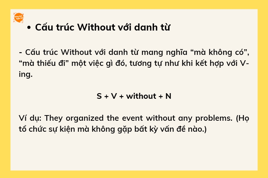 Vững cấu trúc Without qua định nghĩa và cách dùng chi tiết