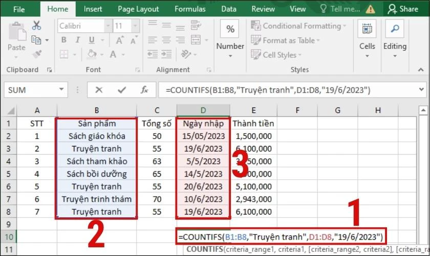 Tất tần tật về cách sử dụng hàm COUNT trong Excel đơn giản