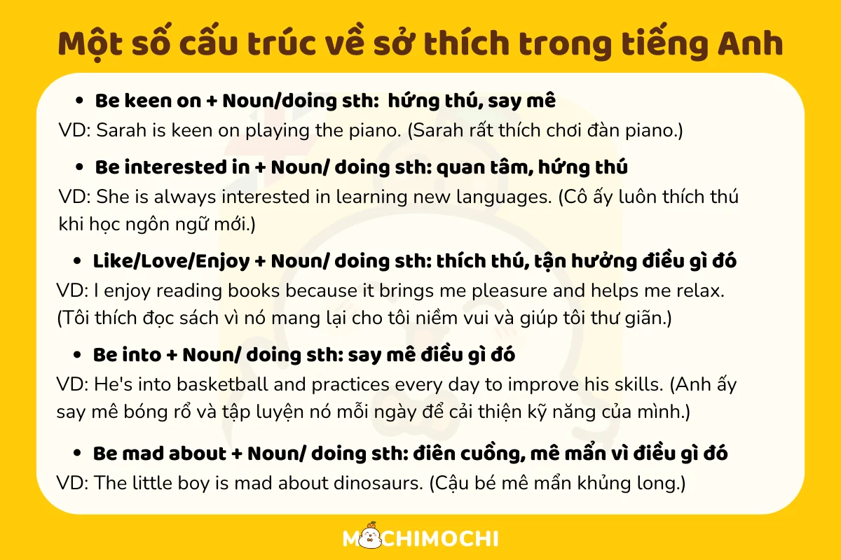 Cách nói về sở thích trong tiếng Anh: Từ vựng cần biết và bài mẫu