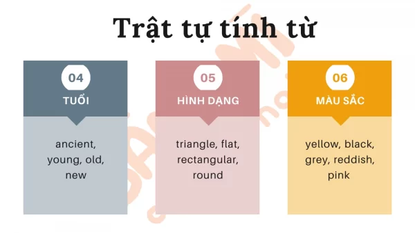 Trật tự tính từ trong tiếng Anh