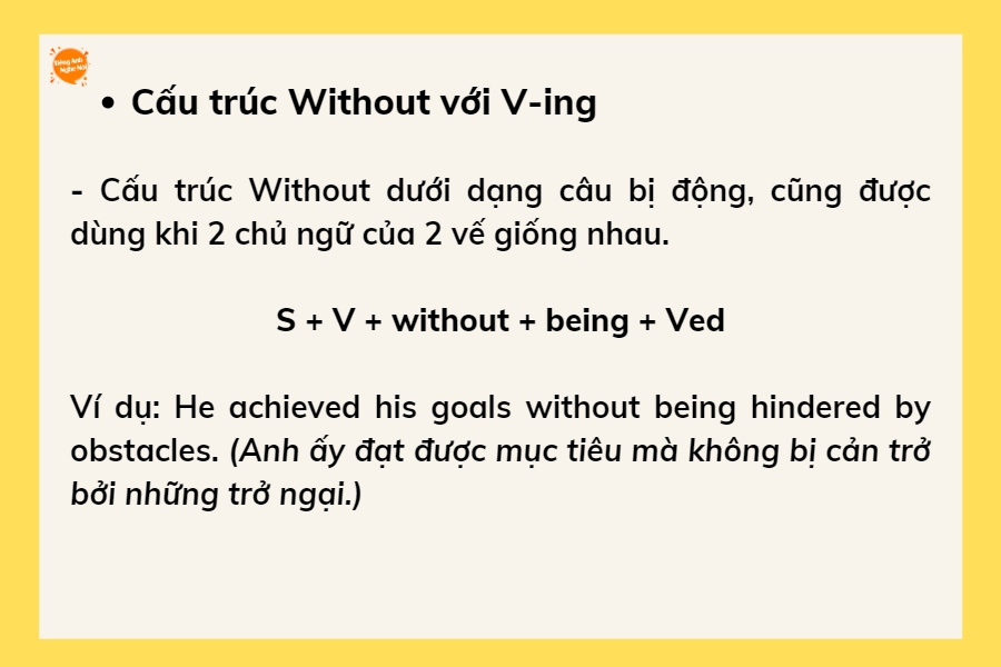 Vững cấu trúc Without qua định nghĩa và cách dùng chi tiết