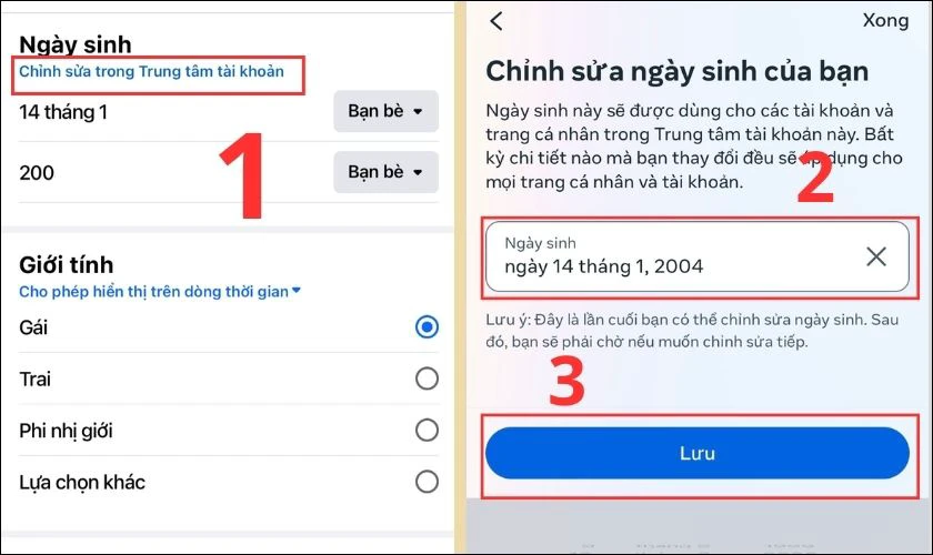 Cách đổi ngày sinh trên Facebook trên điện thoại, PC đơn giản