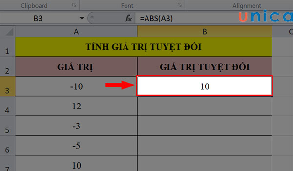 Hàm trị tuyệt đối trong excel ABS: Công thức, cách dùng và lỗi thường gặp