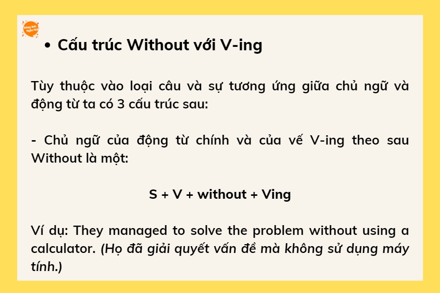 Vững cấu trúc Without qua định nghĩa và cách dùng chi tiết