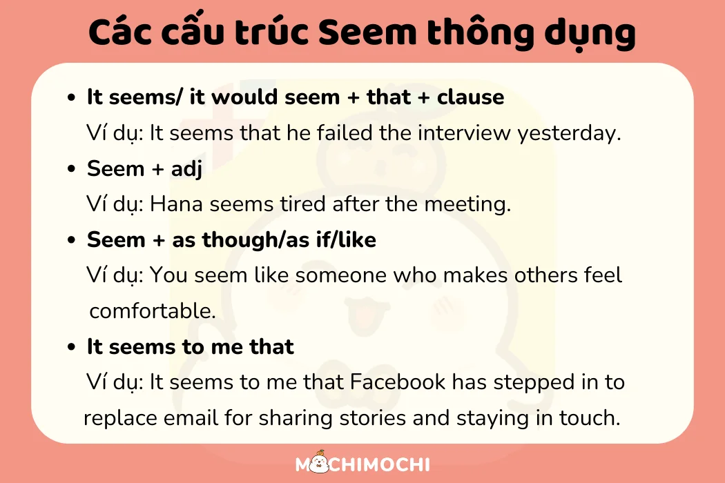 Seem To V hay V-ing: Các cấu trúc với Seem thông dụng tiếng Anh