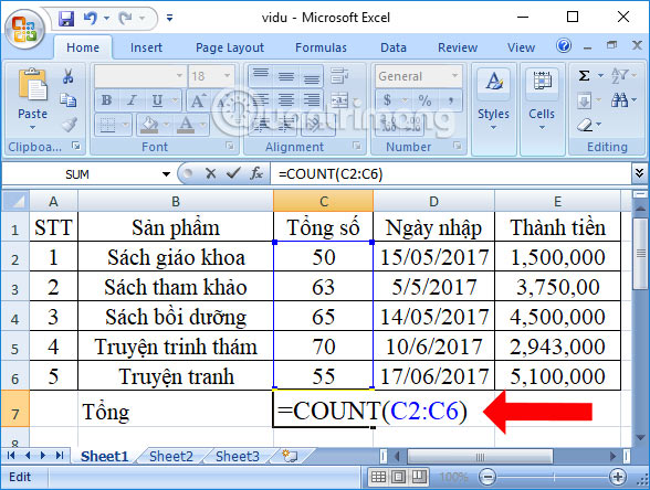 Hàm COUNT trong Excel: Công thức, cách dùng hàm đếm này đơn giản nhất