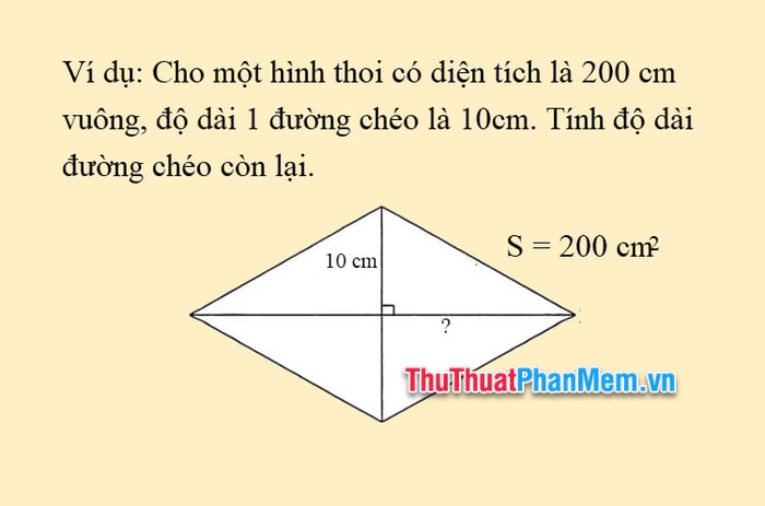 Khám phá công thức tính đường chéo hình thoi & ví dụ minh họa