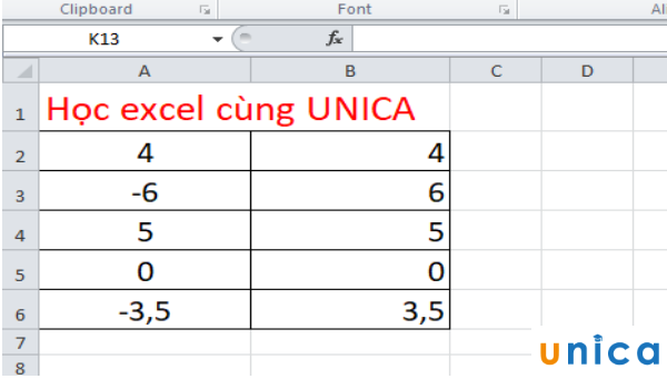 Hàm trị tuyệt đối trong excel ABS: Công thức, cách dùng và lỗi thường gặp