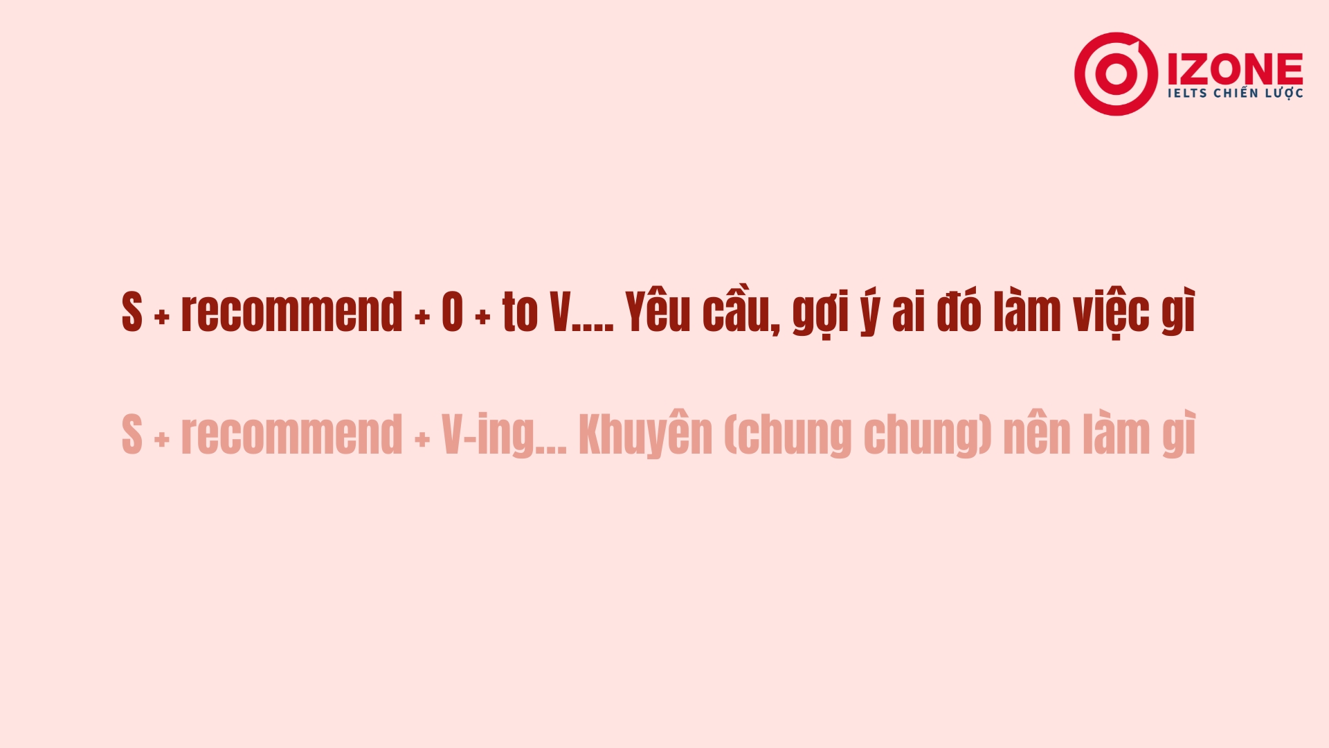 Recommend to v hay ving? - Cấu trúc, cách dùng recommend