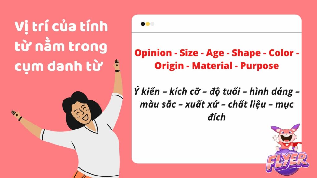 Vị trí tính từ trong tiếng Anh: Mẹo ghi nhớ, ví dụ (BÀI TẬP)