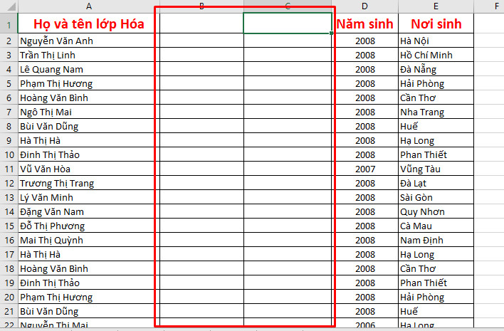 Cách chia ô trên Excel thành nhiều ô cực đơn giản