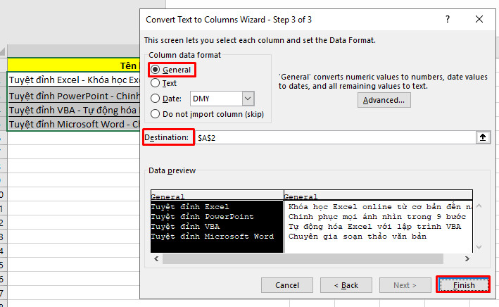 Cách chia ô trên Excel thành nhiều ô cực đơn giản