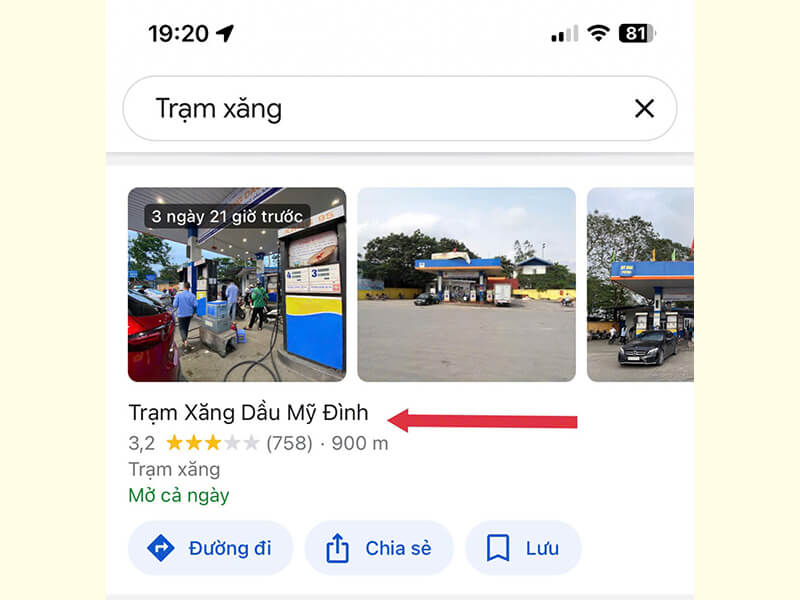 3 cách tìm cây xăng gần đây 24/24 trên Google Maps cực dễ