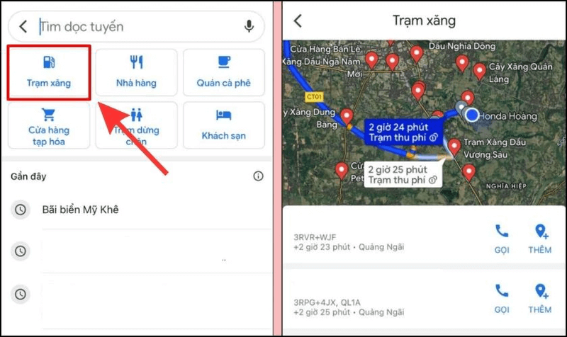 3 cách tìm cây xăng gần đây 24/24 trên Google Maps cực dễ