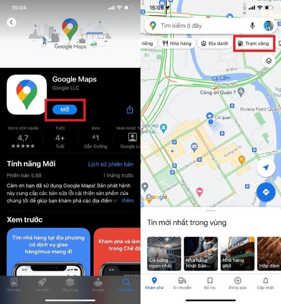 3 cách tìm cây xăng gần đây 24/24 trên Google Maps cực dễ