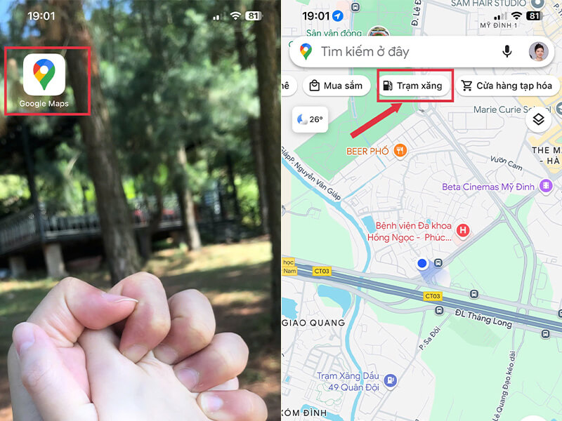 3 cách tìm cây xăng gần đây 24/24 trên Google Maps cực dễ