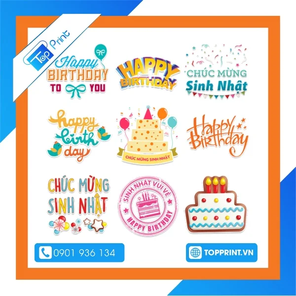 22+ mẫu sticker sinh nhật, happy birthday đẹp lung linh [File Download] 